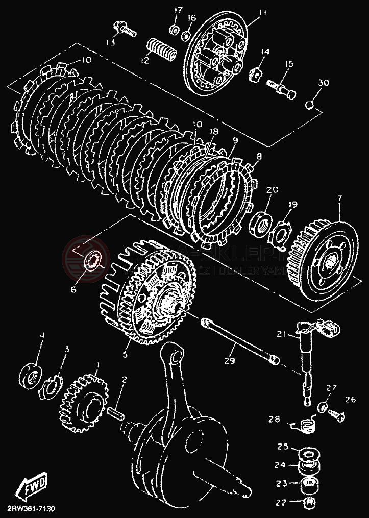 Schemat "sprzęgło" do Yamaha TT600R