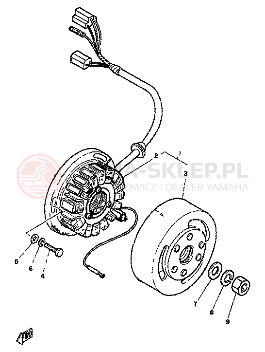 Schemat "alternator" do Yamaha RD350LC