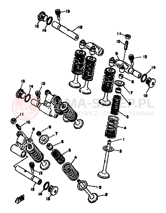 Schemat "zawory" do Yamaha XS500