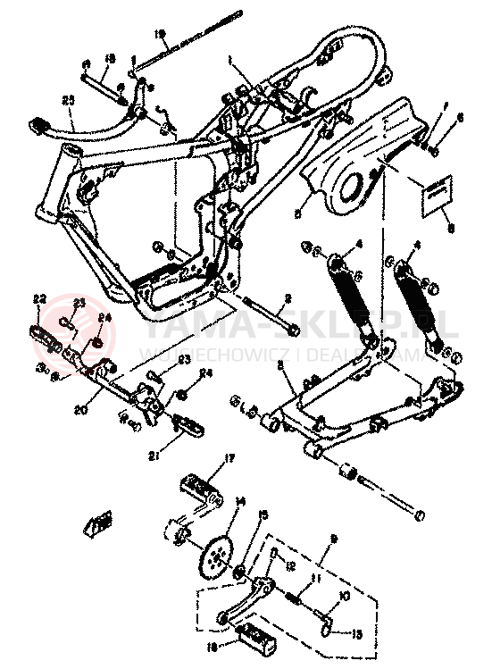 Schemat "rama" do Yamaha TY50