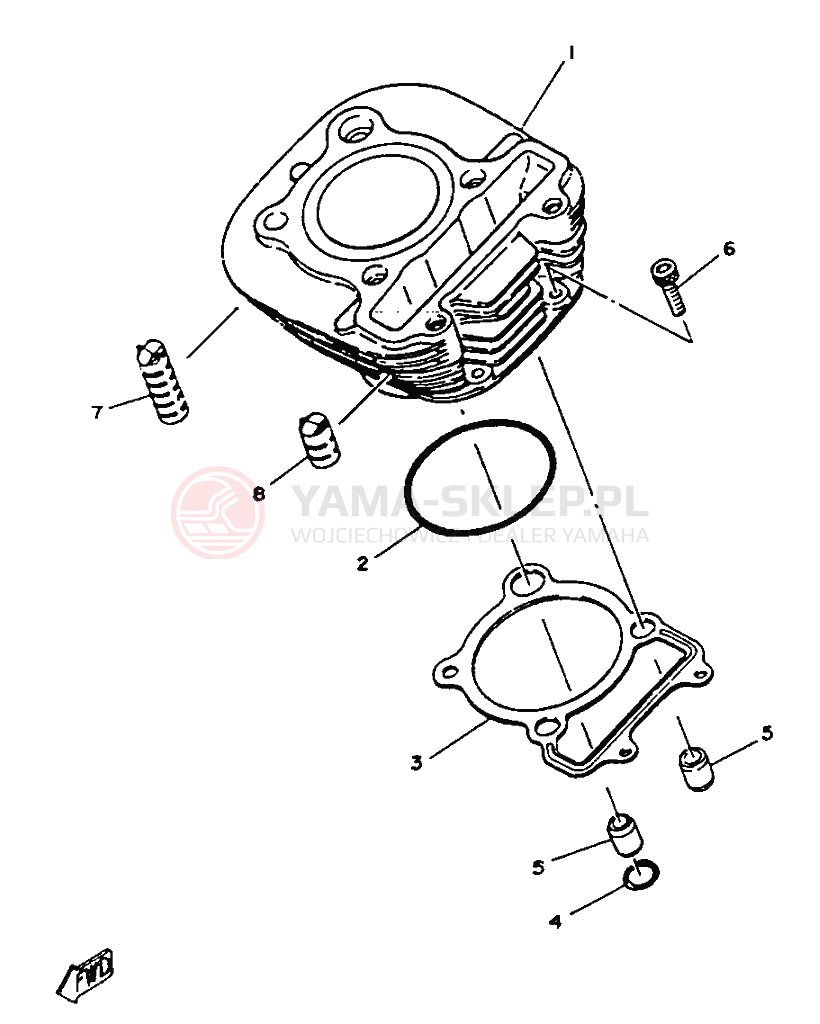 Schemat "cylinder" do Yamaha SR125