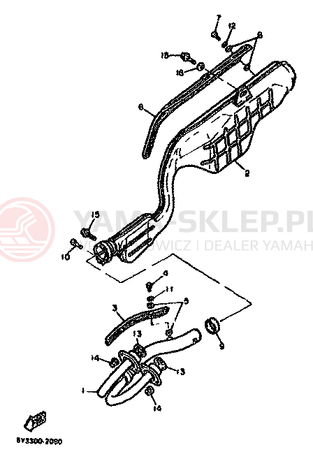Schemat "Wydech końcowy" do Yamaha XT550