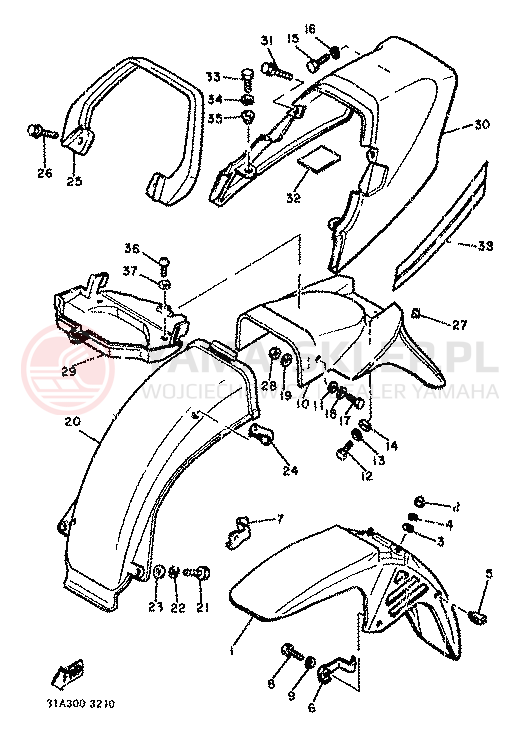 Schemat "błotnik" do Yamaha XJ900