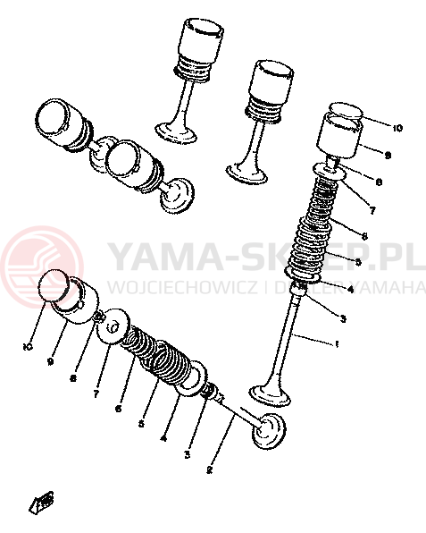 Schemat "zawory" do Yamaha XS750