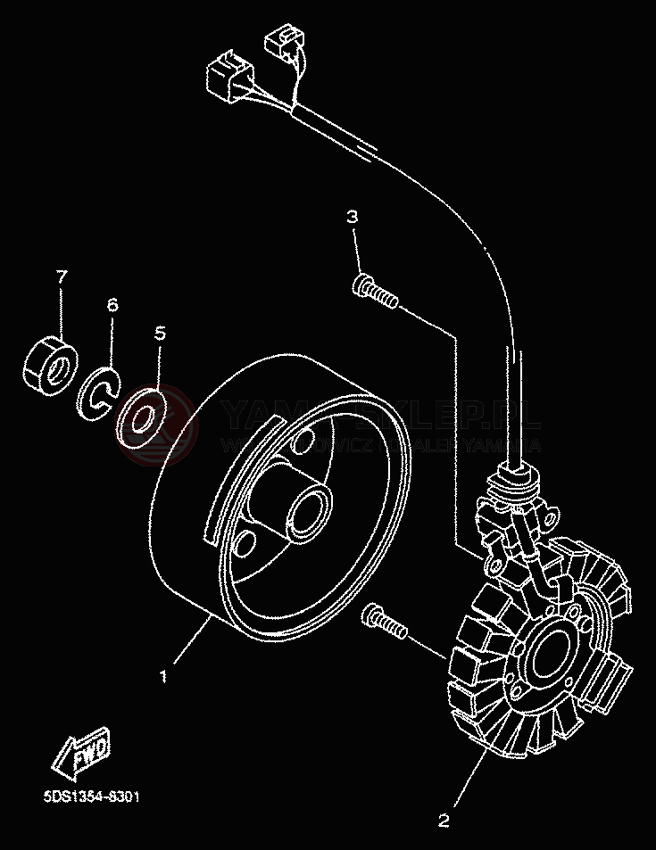 Schemat "alternator" do Yamaha MAJESTY
