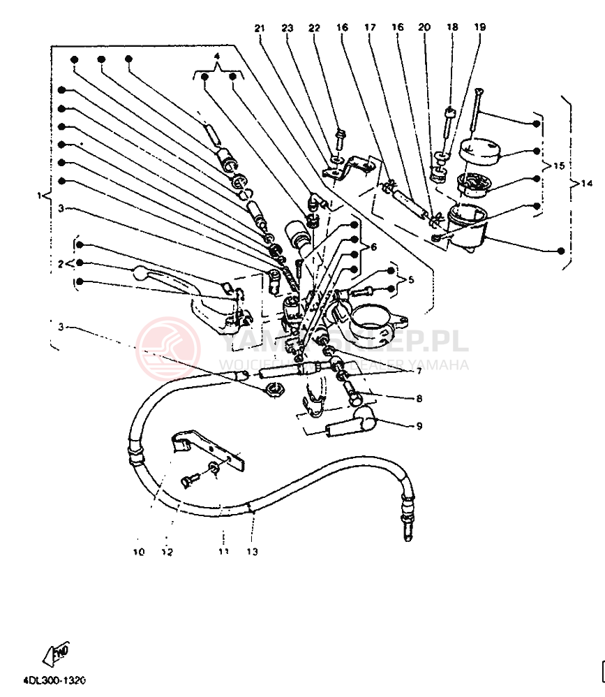 Schemat "Pompa hamulcowa przednia" do Yamaha TZR125