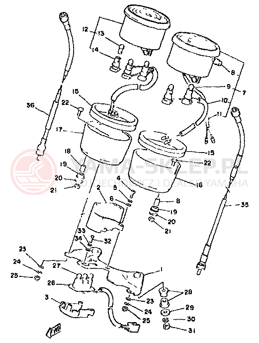 Schemat "licznik" do Yamaha XS250