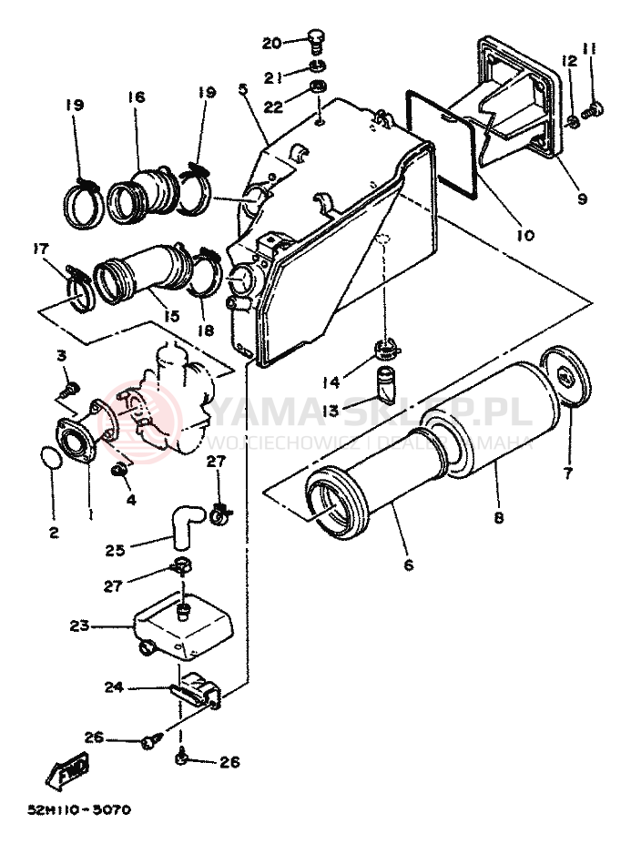 Schemat "Wtrysk paliwa" do Yamaha YFM200