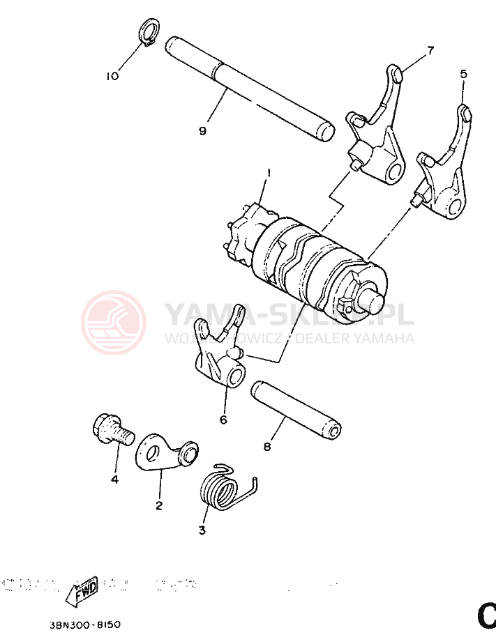 Schemat "Wodziki, automat" do Yamaha DT125R