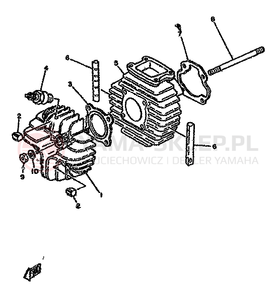 Schemat "głowica" do Yamaha TZ125H