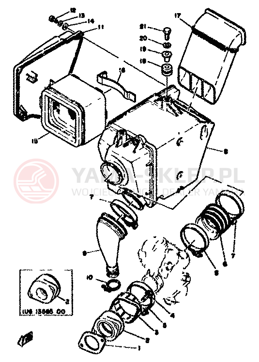 Schemat "Wtrysk paliwa" do Yamaha SR500