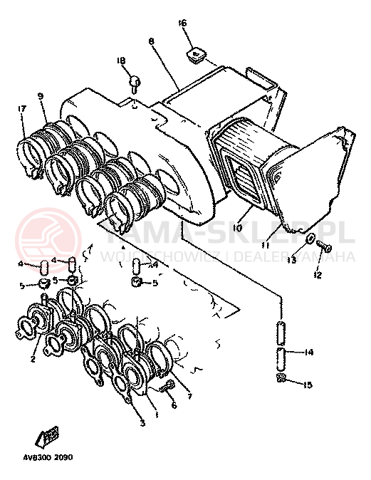 Schemat "Wtrysk paliwa" do Yamaha XJ550