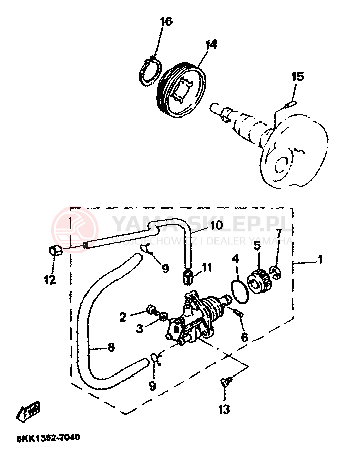 Schemat "Pompa olejowa" do Yamaha NEOS