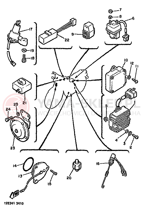 Schemat "układ elektryczny" do Yamaha XS400