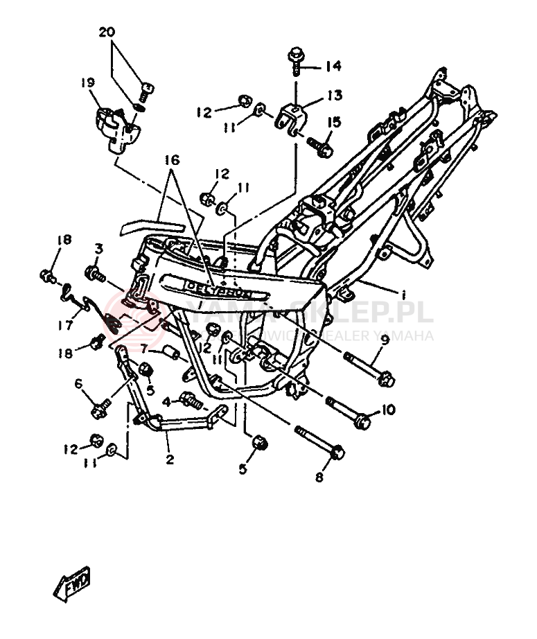 Schemat "rama" do Yamaha TZR125