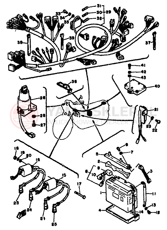 Schemat "układ elektryczny" do Yamaha XS1100G