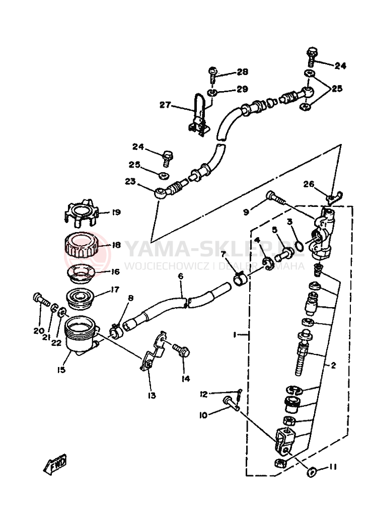 Schemat "Pompa hamulcowa" do Yamaha TZR125
