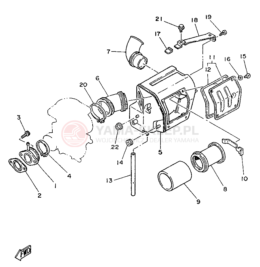 Schemat "Wtrysk paliwa" do Yamaha SR250SP
