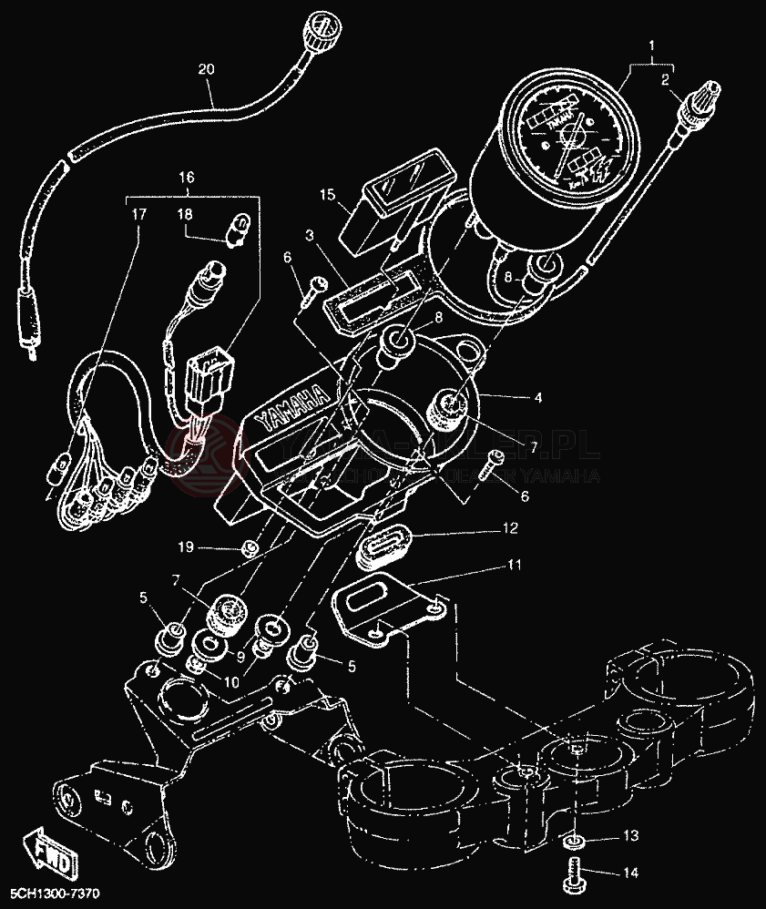 Schemat "licznik" do Yamaha TT600R