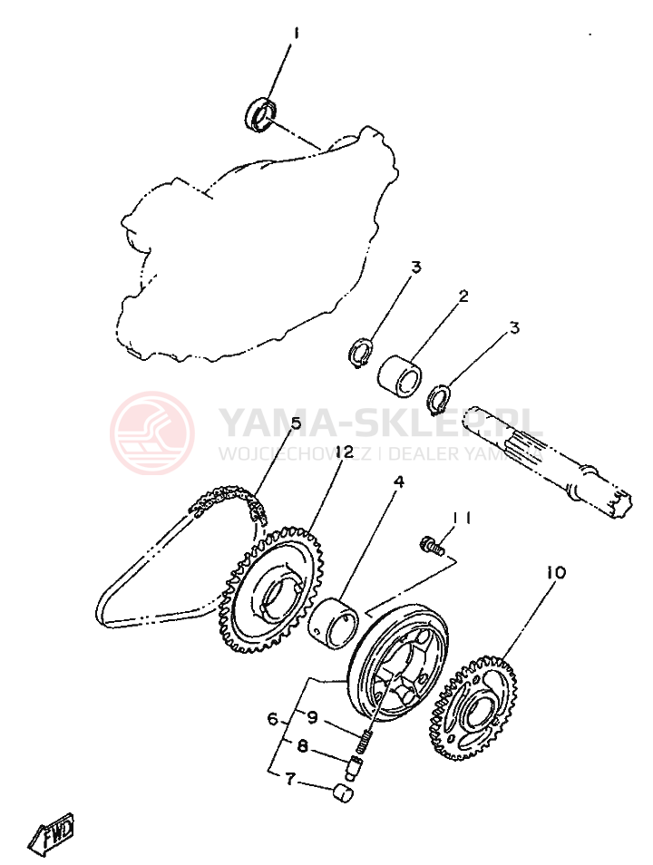 Schemat "rozrusznik" do Yamaha SR250