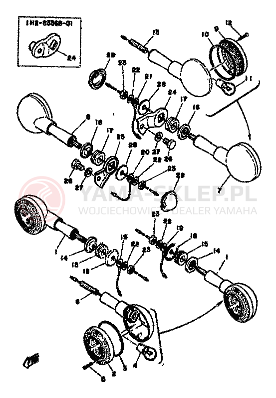 Schemat "kierunkowskazy" do Yamaha XS500
