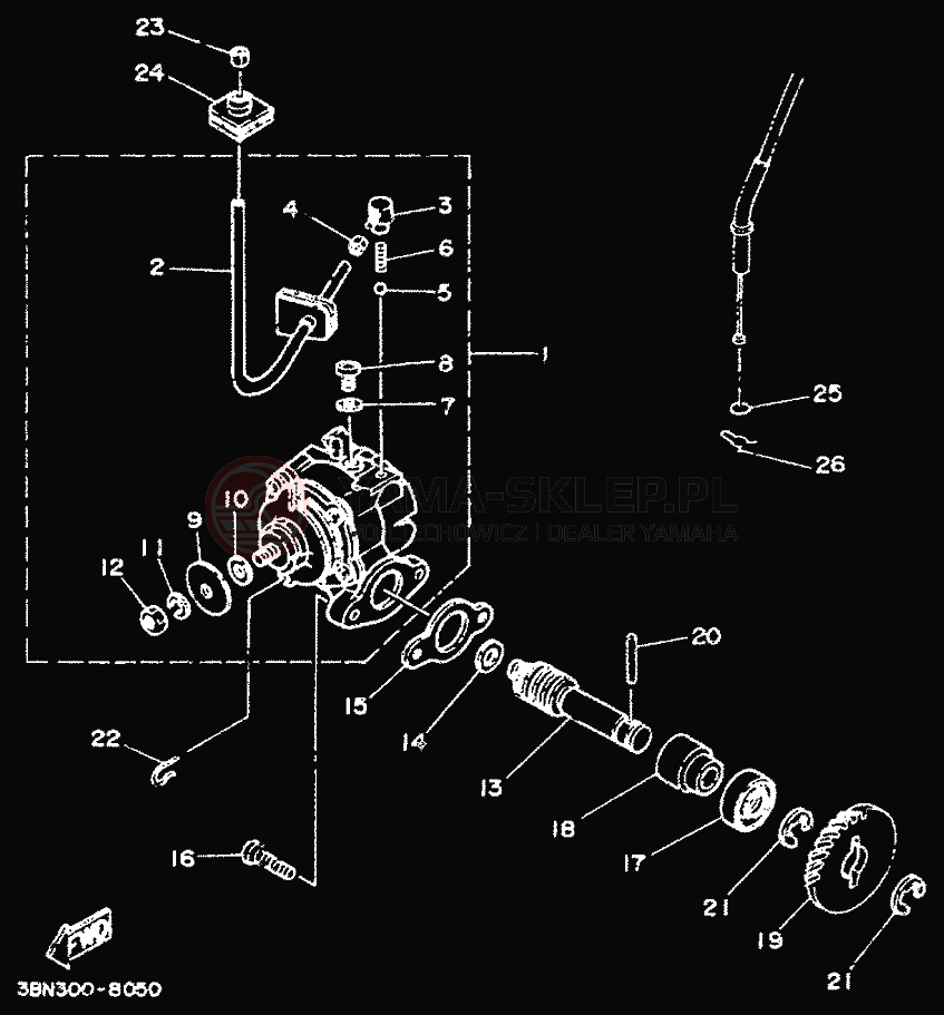 Schemat "Pompa olejowa" do Yamaha TDR125