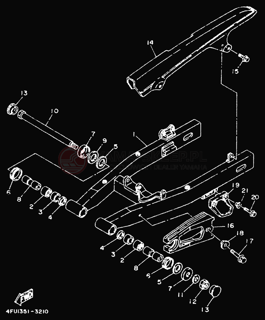 Schemat "wahacz" do Yamaha TDR125
