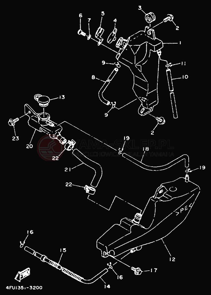 Schemat "Miska olejowa" do Yamaha TDR125
