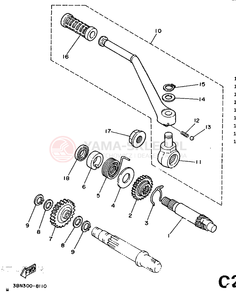 Schemat "rozrusznik" do Yamaha DT125R