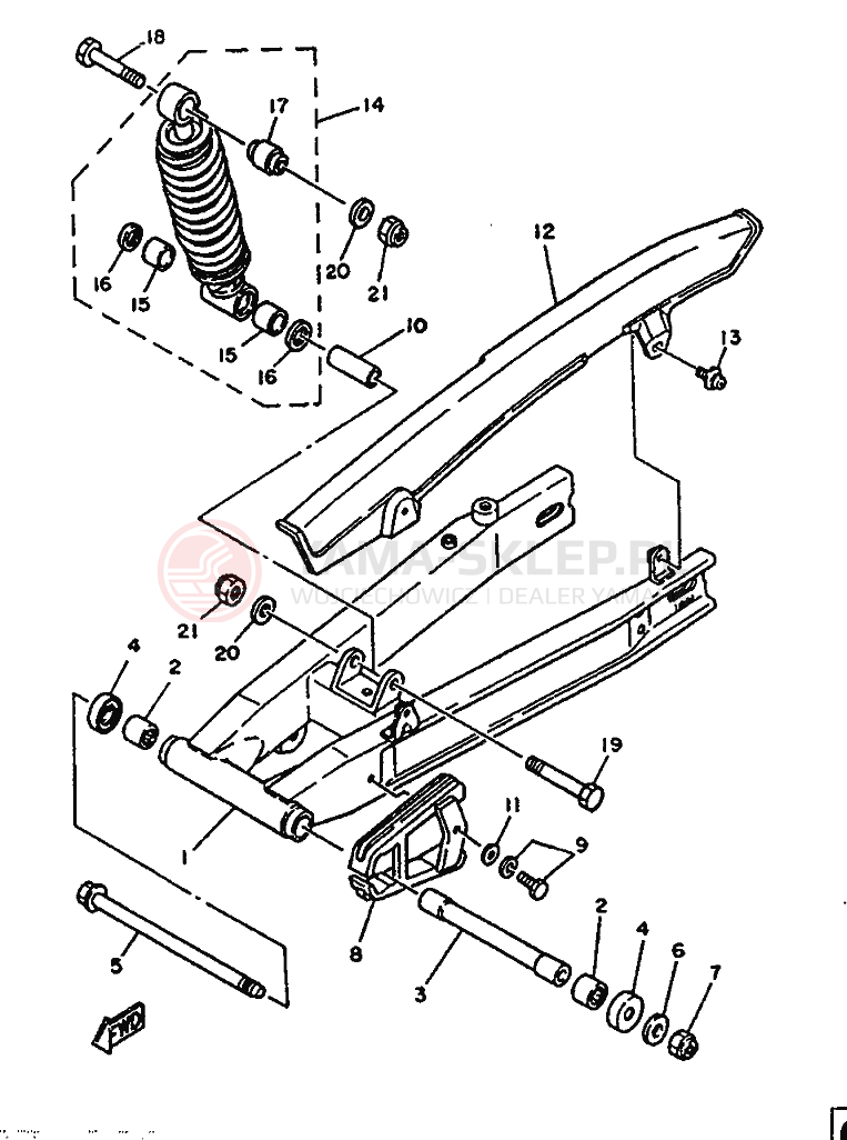Schemat "wahacz" do Yamaha TZR125