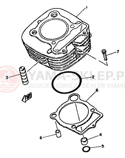 Schemat "cylinder" do Yamaha XT250