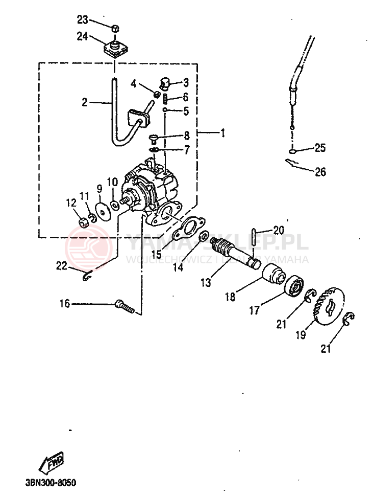 Schemat "Pompa olejowa" do Yamaha TZR125