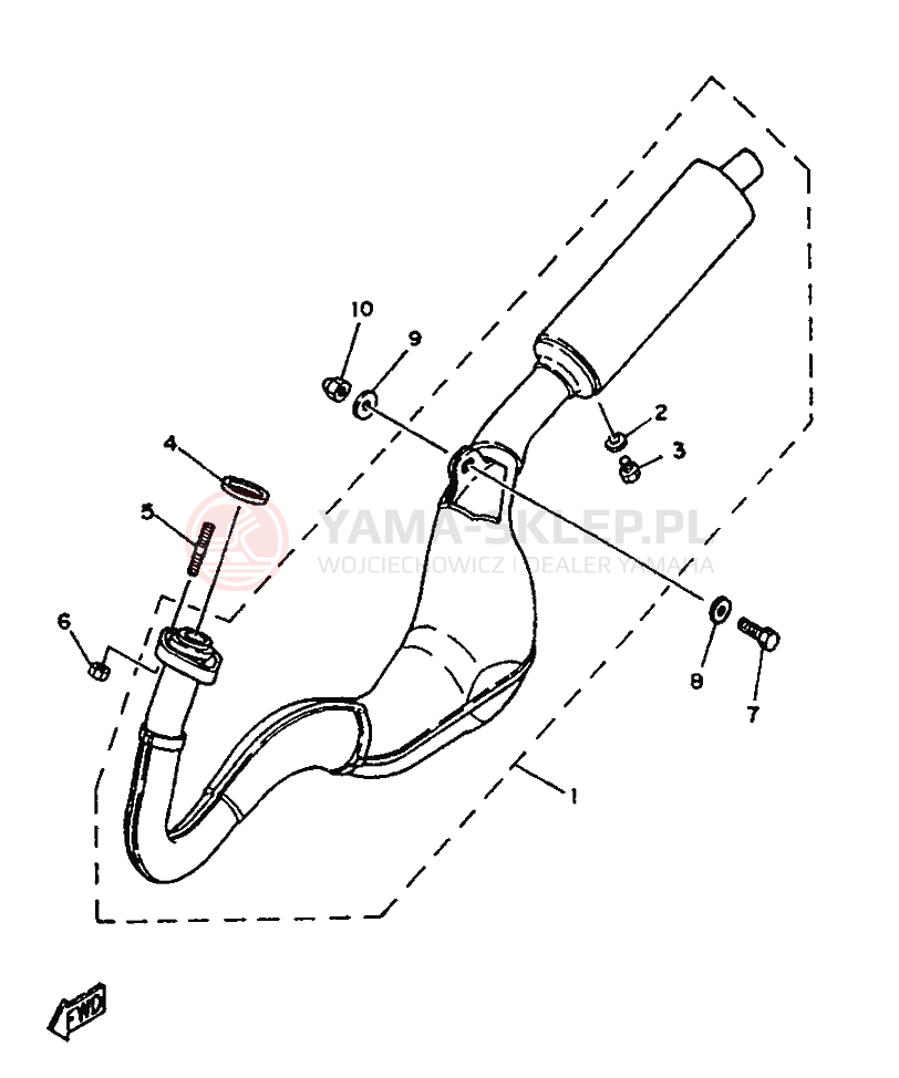 Schemat "Wydech końcowy" do Yamaha TZR125
