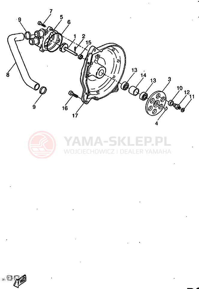 Schemat "Pompa wody" do Yamaha YQ50