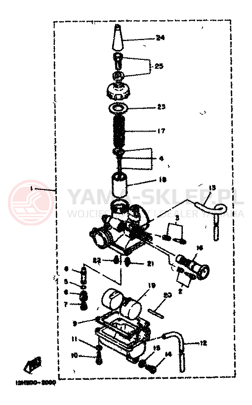 Schemat "Gaźnik" do Yamaha RD80