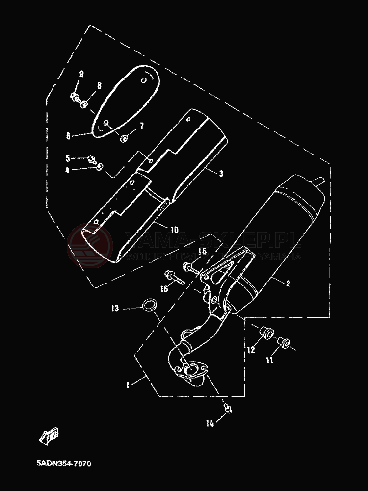 Schemat "Wydech końcowy" do Yamaha NEOS