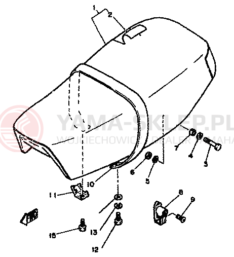 Schemat "siedzenie" do Yamaha XT250