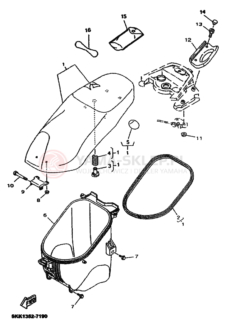 Schemat "siedzenie" do Yamaha NEOS