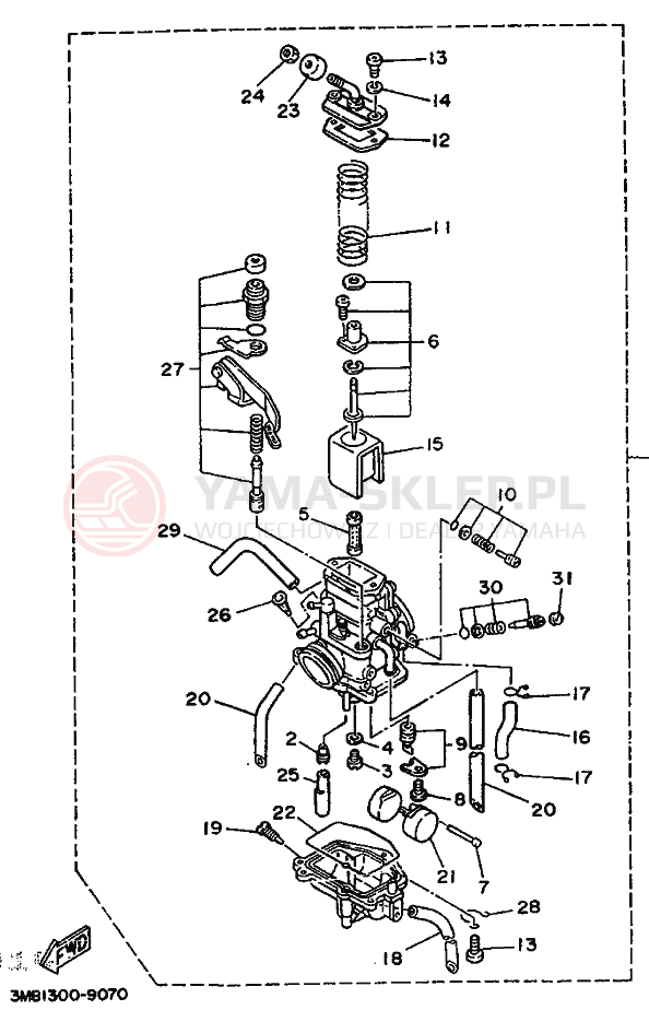 Schemat "Gaźnik" do Yamaha DT125R