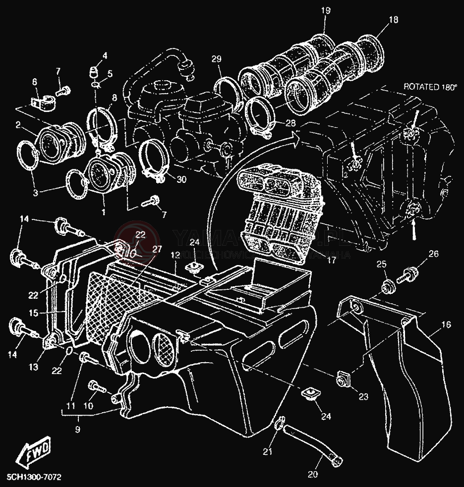 Schemat "Wtrysk paliwa" do Yamaha TT600R