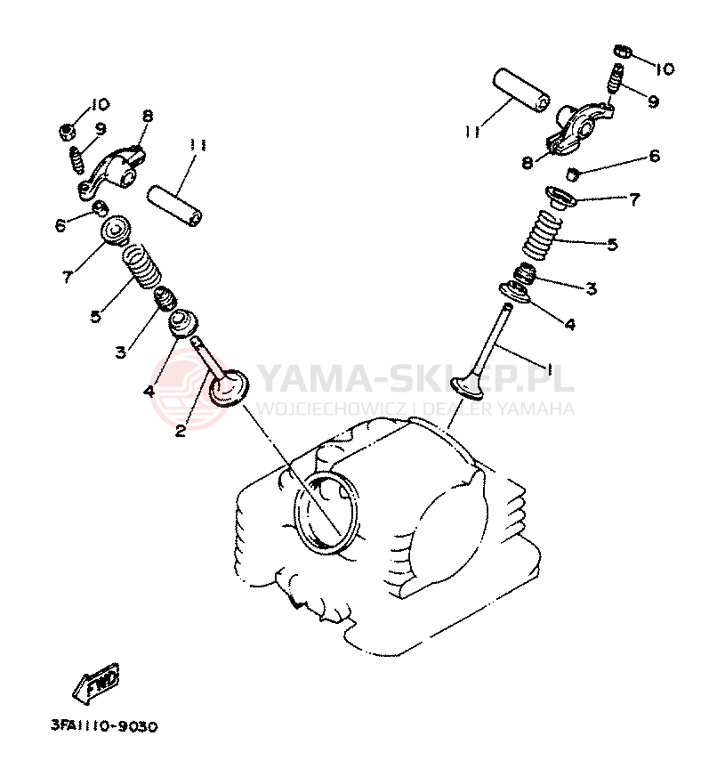 Schemat "zawory" do Yamaha BREEZE