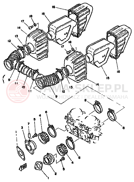 Schemat "Wtrysk paliwa" do Yamaha XS400