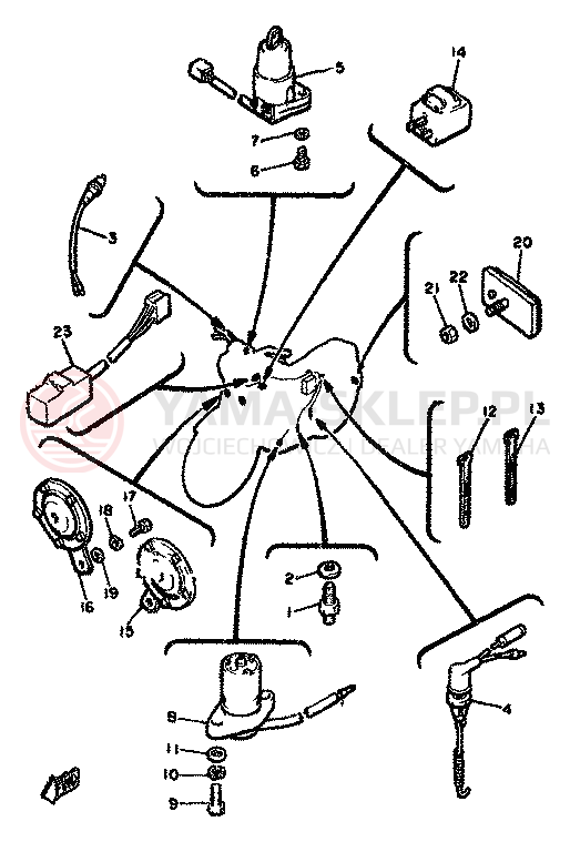 Schemat "układ elektryczny" do Yamaha XJ650