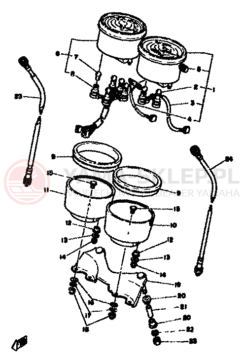 Schemat "licznik" do Yamaha SR500