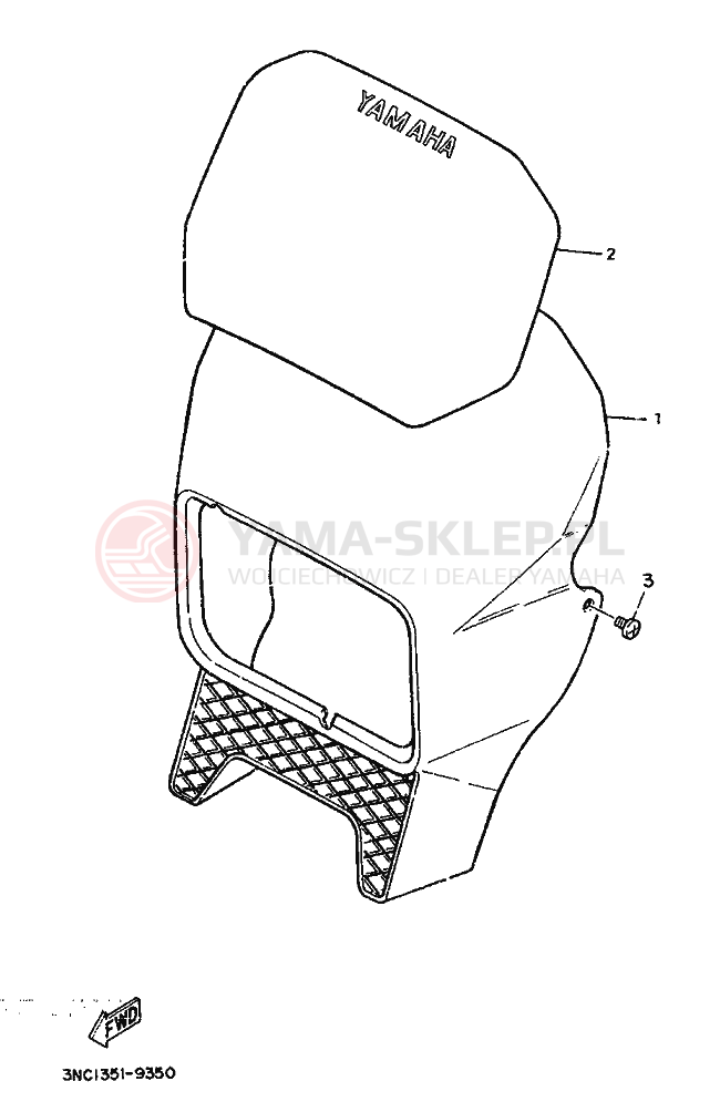 Schemat "Obudowa - lampa przód" do Yamaha DT125R