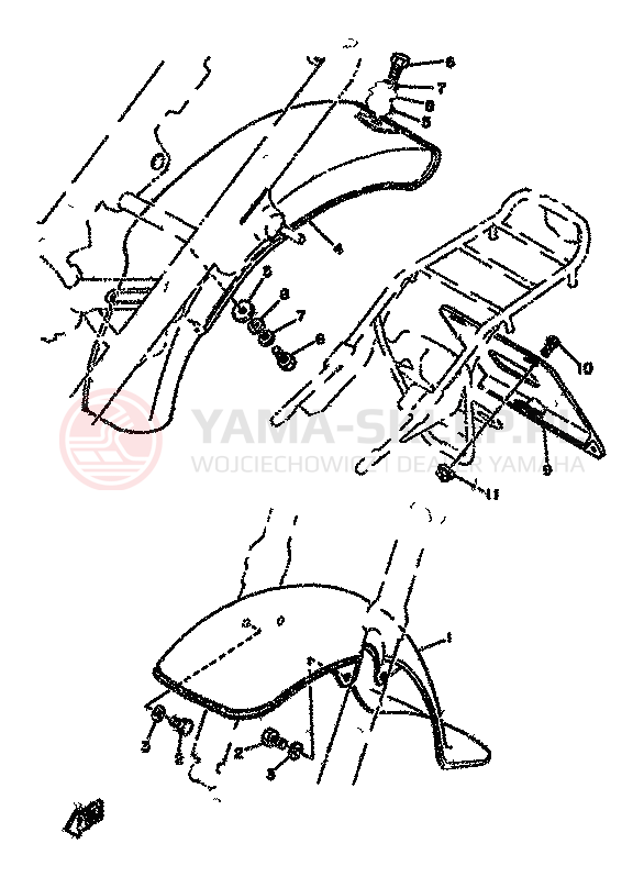 Schemat "błotnik" do Yamaha TZ125H
