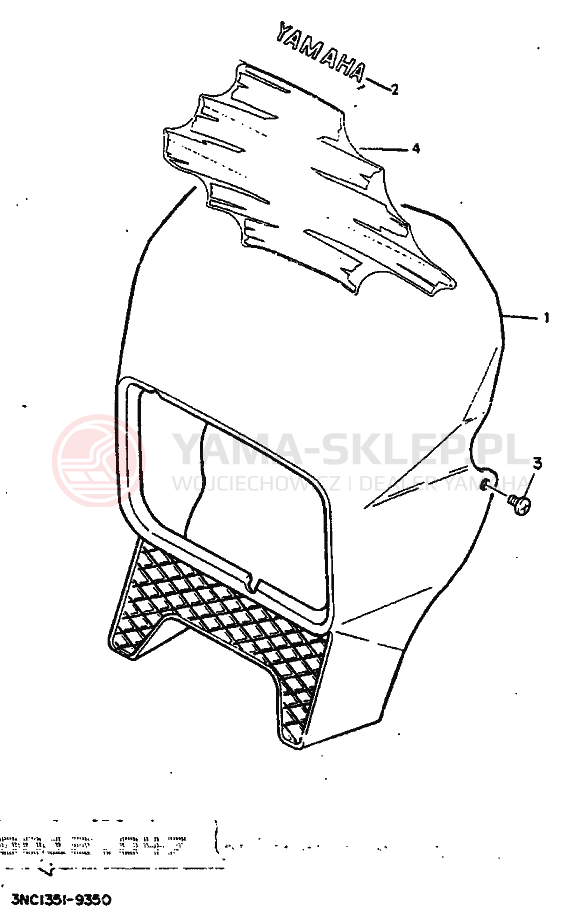 Schemat "Mocowanie silnika" do Yamaha DT125R