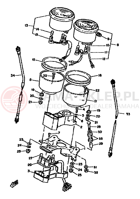Schemat "licznik" do Yamaha XS750