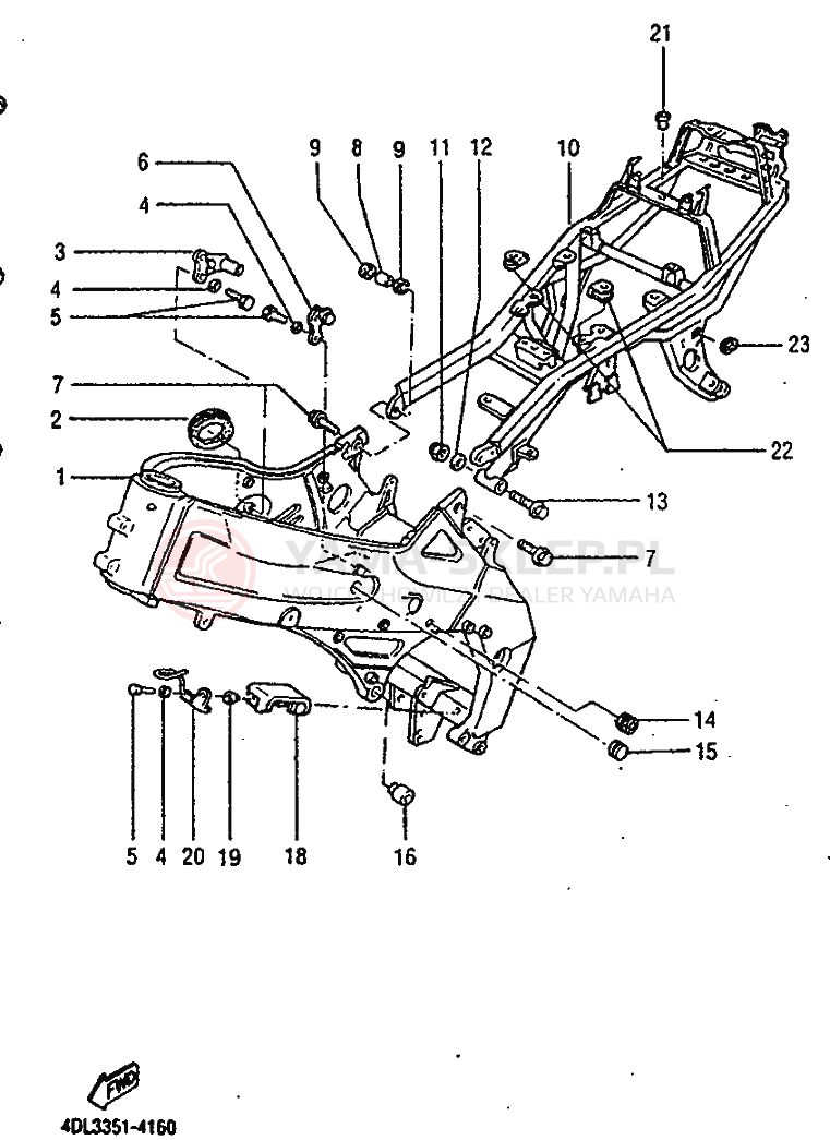Schemat "rama" do Yamaha TZR125