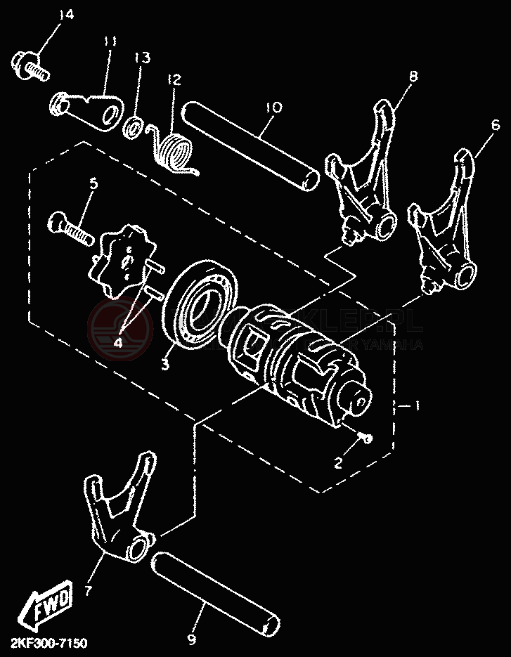 Schemat "Wodziki, automat" do Yamaha TT600R
